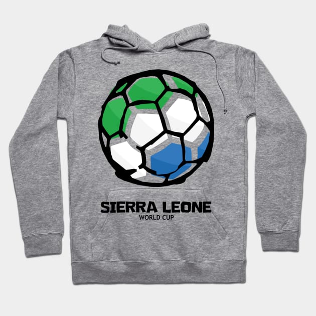 Sierra Leone Football Country Flag Hoodie by KewaleeTee
